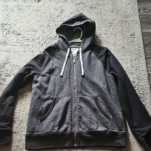 Sonoma Men's Zip-Up Sweater - Gray and Black